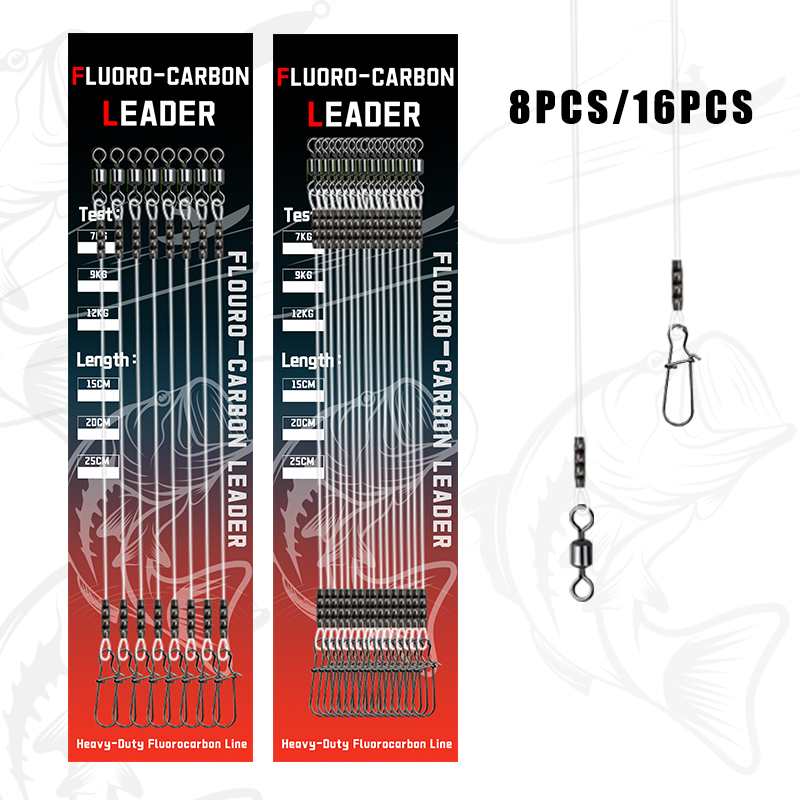 Fluorocarbon Line - 8/16 adet Florokarbon Tel Lider İpi